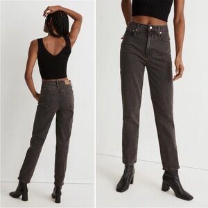 Madewell Perfect Vintage Jeans size 24 Lunar Wash faded black high rise ankle